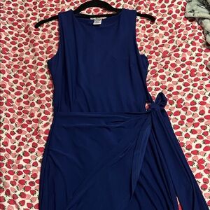 Elegant Blue Sleeveless Dress